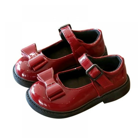 

Baozhu Girls Casual Shoes Buckle Strap Ballerina Bow Princess Dress Dance Shoes For Toddlers & Kids