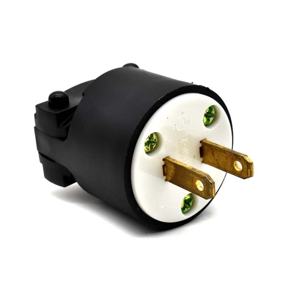 Superior Electric YGA015 2-Prong 15A-125V NEMA 1-15P Straight Electrical Male Plug