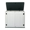 thumbnail image 3 of Zimtown 260 Gallon Outdoor Storage Deck Box HDPE Plastic White, 3 of 9
