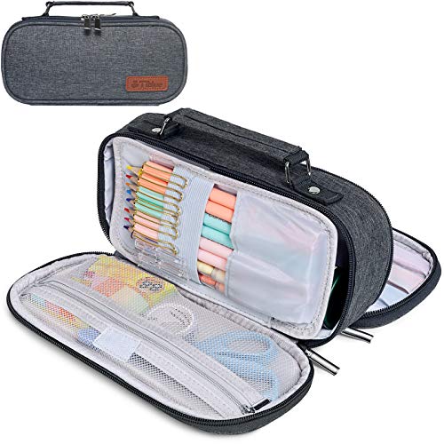 Portable Pencil Pouch Stationery Storage Organizer Tiblue Big Capacity Pencil Case for Teen Boy Girl Adult Women Men Student Large Pencil Box Pen Holder Toiletry Bag for College High School Office