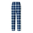 thumbnail image 4 of Fgvctg Men's Sleepwear Pajamas Pants Flannel Plaid Lounge Pant Breathable Sleep Pajamas Pants Drawstring Lounge Bottom Family Lightweight Pj Bottoms With Pockets Blue M, 4 of 5
