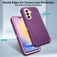 thumbnail image 6 of Asuwish Compatible with Samsung Galaxy A25 5G Phone Case Hybrid Rugged Shockproof Hard Protective Drop Proof Full Body Heavy Duty Mobile Cell Cover for A 25 25A SM-A256U Women Men Purple, 6 of 8