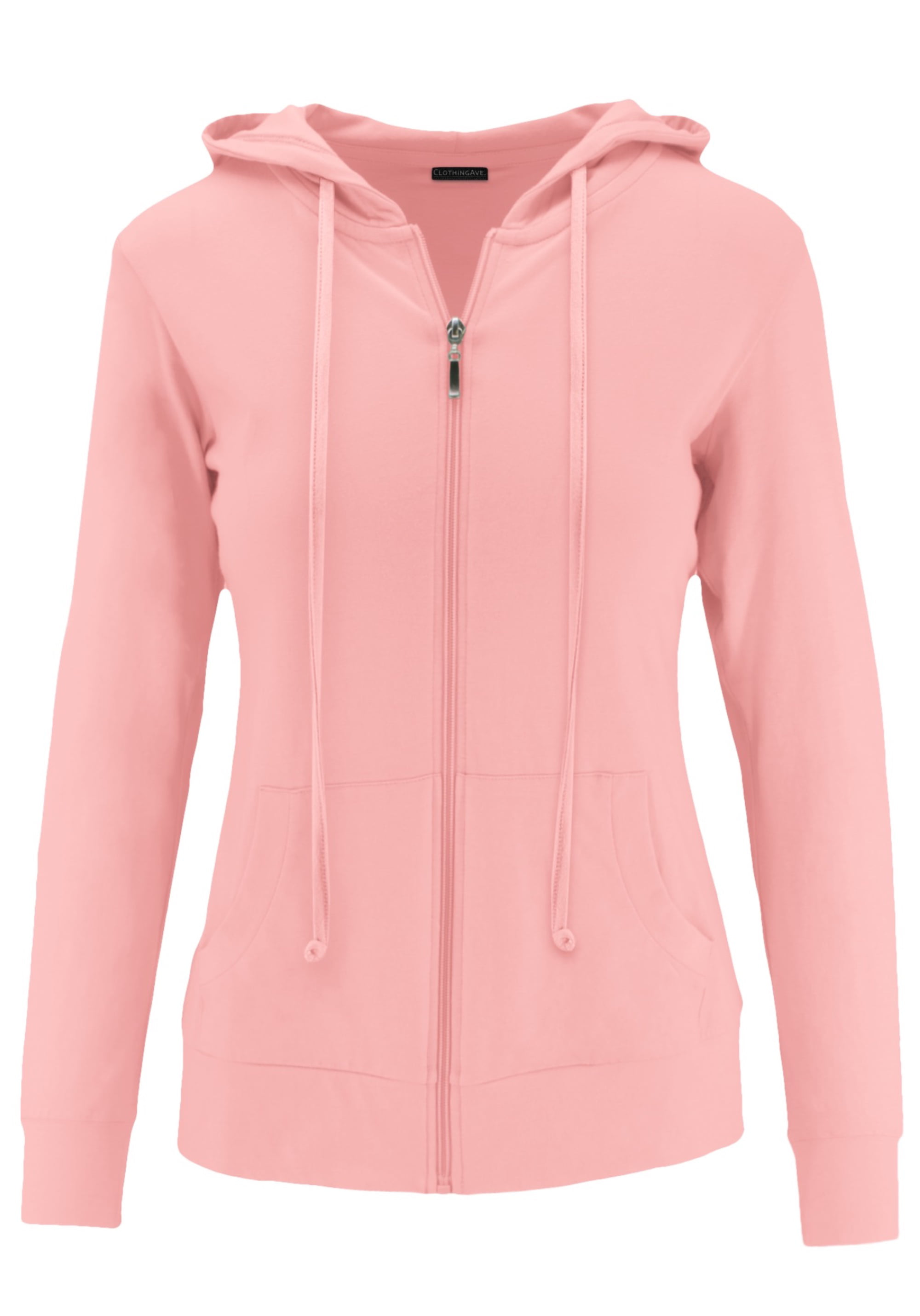 lung lonely Accordingly ClothingAve. Women's Lightweight Comfy Zip-Up Hoodie | Active, Casual,  Running Cotton Blend Long Sleeve Jacket Female Hoodie - Walmart.com