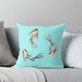 thumbnail image 5 of Ryan; Japanese Koi Fish Throw Pillow – Elegant Watercolor Fish Design 45x45cm Cushion Cover for Zen, Spa or Garden Decor, 5 of 7
