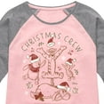 thumbnail image 3 of Disney Winnie The Pooh - Tigger, Pooh, Eeyore, & Piglet Christmas Crew - Toddler & Youth Girls Raglan T-Shirt, 3 of 5