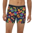 thumbnail image 2 of Salouo Colorful Pineapples1 Pattern Men's Boxer Briefs, Soft & Breathable Underwear Elastic Waistband Briefs for Men,1-Pack, 2 of 7