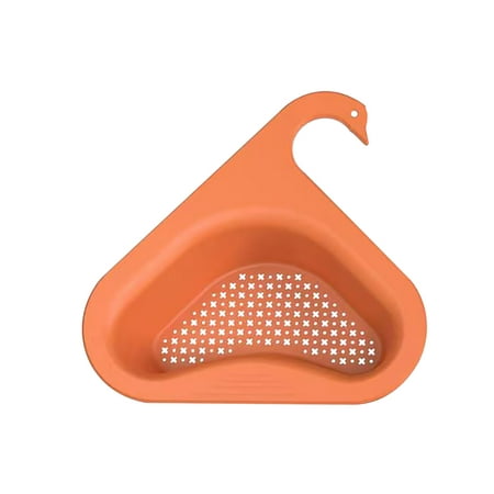 

TAONMEISU Drain Basket | Multifunctional Sink Strainer Basket | Punch-Free Swan Triangle Sink Filter Kitchen Bathroom Accessories Storage Rack for Storing Food Dish Sponges Scrubbers Scouring Pads