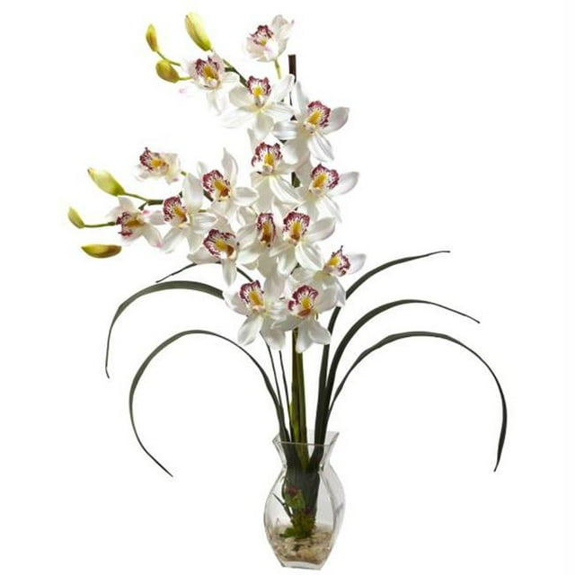 Orchidée de Cymbidium avec Arrangement de Vase
