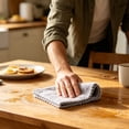 thumbnail image 7 of Bamboo Charcoal Fiber Cleaning Cloths, 7.9 In, 1 Piece Reusable Dish Rags for Kitchen, Dishwashing and Countertops, Grey, Absorbent Washable Cleaning Towels, 7 of 7
