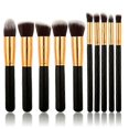 thumbnail image 1 of Makeup Brushes 10 pieces - Black/Gold, 1 of 3