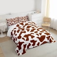 thumbnail image 3 of Homewish Farmhouse Cow Print Bedding Comforter Set 2pcs for Teens,Rustic Animal Cattle Twin Comforter Sets Microfiber,Abstract Geometric Breathable Bedding Set,Breathable Home Decor,Reversible, 3 of 8