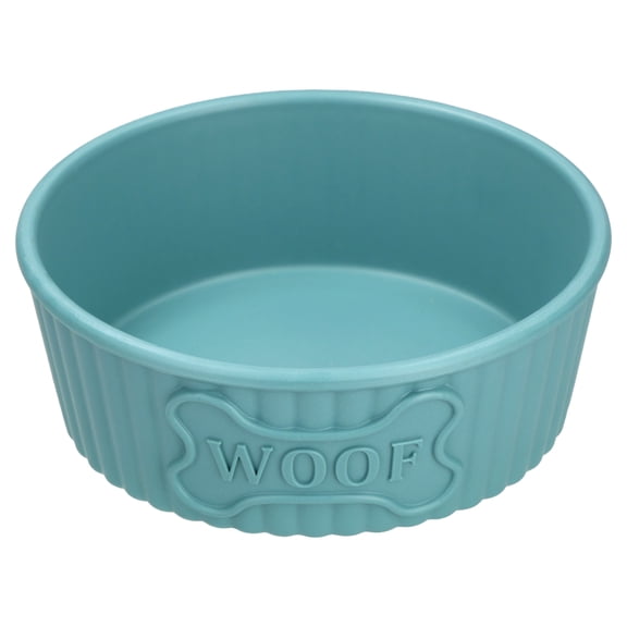 Vibrant Life Small 2.2-Cup Woof Pet Bowl, Teal