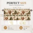 thumbnail image 4 of AshasdS Vintage Santa Claus & Christmas Trees Window Valance Winter Pattern Short Curtain Rod Pocket Living, 4 of 5