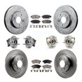 thumbnail image 1 of Transit Auto Front Rear Hub Bearings Assembly Disc Brake Rotors and Semi-Metallic Pads Kit (10Pc) for Car 2012-2013 Buick Verano - Left Right Side (Driver Passenger) KBB-126862, 1 of 11