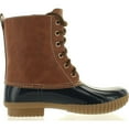 thumbnail image 2 of AXNY DYLAN Women's Lace Up Two Tone Combat Style Calf Rain Duck Boots, 2 of 4