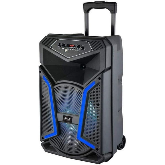 Pyle PPHP122SM Portable Bluetooth Speaker System with Flashing Party Lights
