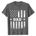 thumbnail image 4 of KHONTS America Flag Dad T-Shirt Father's Day Tee Short Sleeve Crew Neck Summer Tops Grey M, 4 of 4