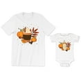 thumbnail image 1 of Mama Coffee Lover Women's T-Shirt Halloween Fall Pumpkin Spice Graphic Tee Baby Milk Lover Baby Bodysuit Family Matching Mommy Daughter Son Outfits, 1 of 3