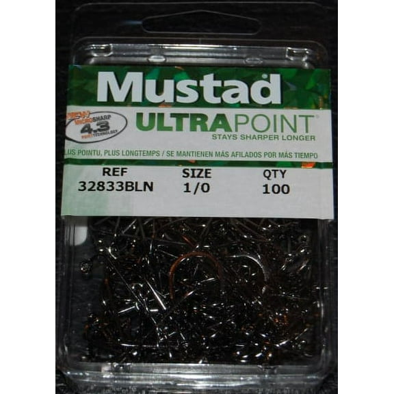 Mustad 32833NP-BN Ultra Point 90 Degree 2X Stron Jig Hooks - Size 1/0