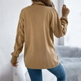 thumbnail image 5 of Gyexs Cardigan Sweaters for Women Long Sleeve Crochet Cardigan Fall Winter Homewear Clothes (Khaki, Size S), 5 of 7