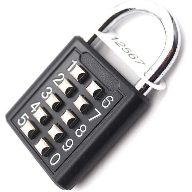 3pcs Code Padlock 3 Digit Combination Padlock Small Padlock Keyless Combination Lock Code Padlock Code Locker Luggage Lock Suitable for Lockers, Garages, Gates, Schools(Black)