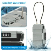 Safe Box for Cash, AMIR Mini Security Case Portable Waterproof Anti-Theft Safe Box for Money Travel Jewelry Gray