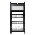 thumbnail image 5 of 5-Tier Storage Rack Coffee Station Microwaves Rack Rectangular Storage Rack Kitchen Organizer Shelf, 5 of 13