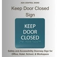 thumbnail image 6 of ADA CENTRAL SIGNS - 6" X6" Keep Door Closed Sign - ADA Compliant Tactile Graphics Grade 2 Braille Text Acrylic Wall Sign - Safety and Accessibility Doorway Sign for Office, Hotel, School, & Workspace, 6 of 7