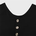 thumbnail image 5 of Womens Button Down Jumpsuits Sleeveless Casual Wide Leg Tank Rompers Loose Jumper Overalls with Pockets Black, L, 5 of 7