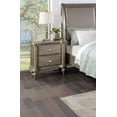 thumbnail image 3 of Formal Traditional Grey Finish 4pc Bedroom Furniture Queen Size Bed Dresser Mirror Nightstand Sleigh Bed Upholstered HB, 3 of 9