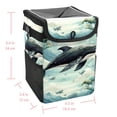 thumbnail image 5 of Whale Foldable with Lid Leak-Proof Hanging Storage Bag Mini Trash Can Car Trash Bin Trash Can for Car, 5 of 6