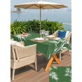 thumbnail image 5 of Outdoor Tablecloth with Umbrella Hole for Patio/Picnic/Party/Camping, Eastern Leaves Waterproof Table Cloth Rectangle Table Cover Washable, Vintage Green Brown Natural Branches Plants (60"x 84"), 5 of 9