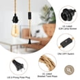 thumbnail image 3 of Uxcell 15Ft Plug in Pendant Light Cord Industrial Vintage Hanging Light Kit with Switch for E26 Bulb 4 Pack, 3 of 6