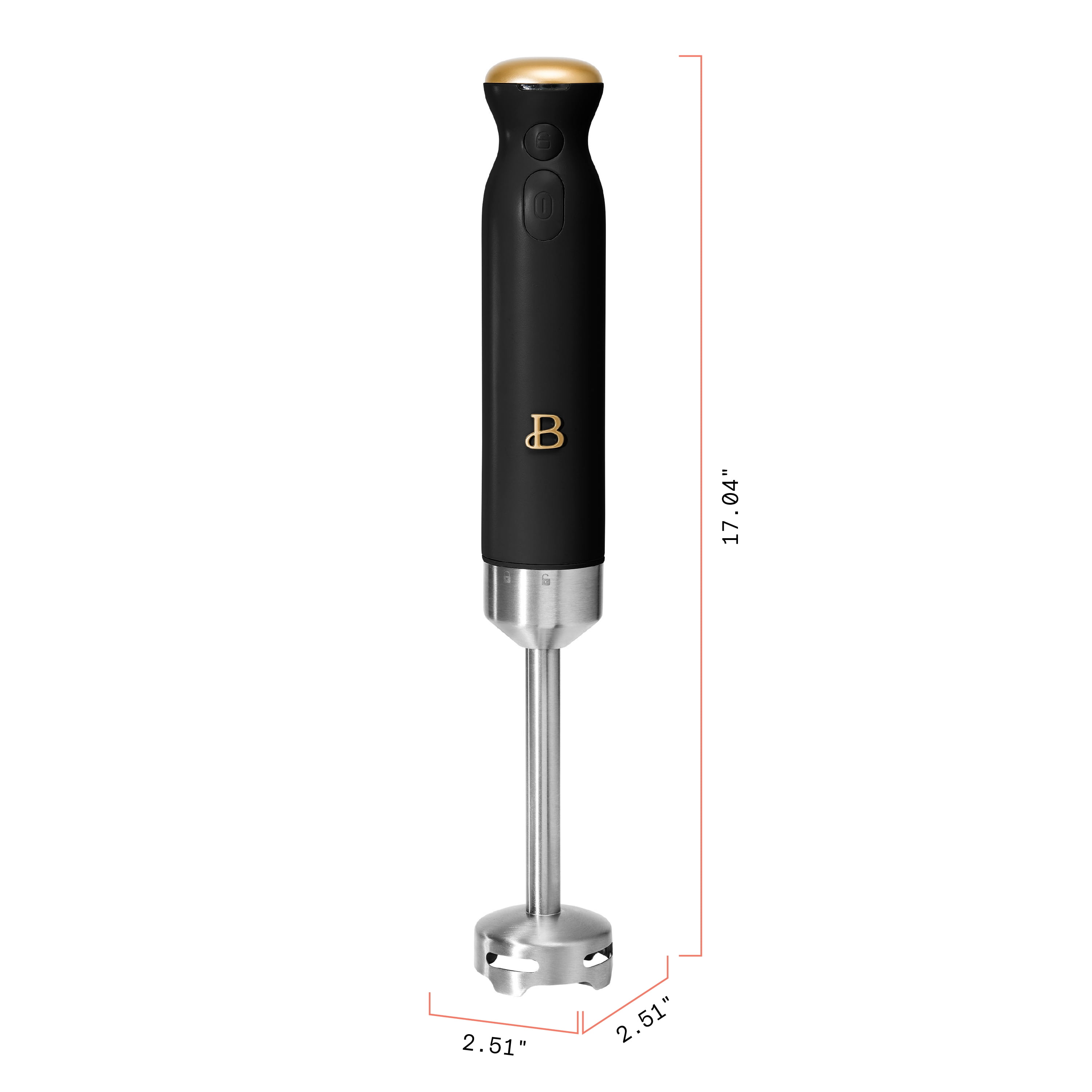 Beautiful Cordless Immersion Blender with Chopper, Whisk & Measuring Cup, Black Sesame by Drew Barrymore
