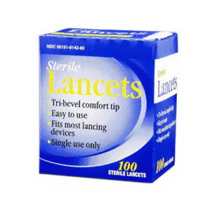 Lancet 28G, Sterile [ Sold by the Box, Quantity per Box : 100 EA, Category : Lancets, Product Class : Diabetes