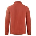 thumbnail image 6 of Luwomo Men's Casual Jackets Mens Fall and Winter Outdoor Long Sleeve Zipper Lined Style Solid Colour Hoodless Sweatshirt Coat Blouses Brick Red,L, 6 of 8
