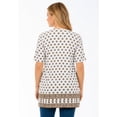 thumbnail image 2 of Roaman's Women's Plus Size Printed V-Neck Blouson Sleeve Tunic, 2 of 3
