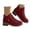 Red, variant on Oyedens Winter Ankle Booties for Women Round Toe Block Ankle Boots Fall Dress Shoes Short Snow Boots