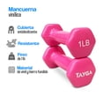 thumbnail image 3 of Par de Mancuernas Vinyl Tayga 1 Lb, 3 of 6