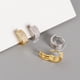 thumbnail image 2 of Guardurnaity 1 par de pendientes de moda exquisitos redondos anchos tres filas circón oreja anillo femenino aro pendiente joyería accesorios Ropa, zapatos y accesorios Miscelánea Oro blanco, 2 of 6