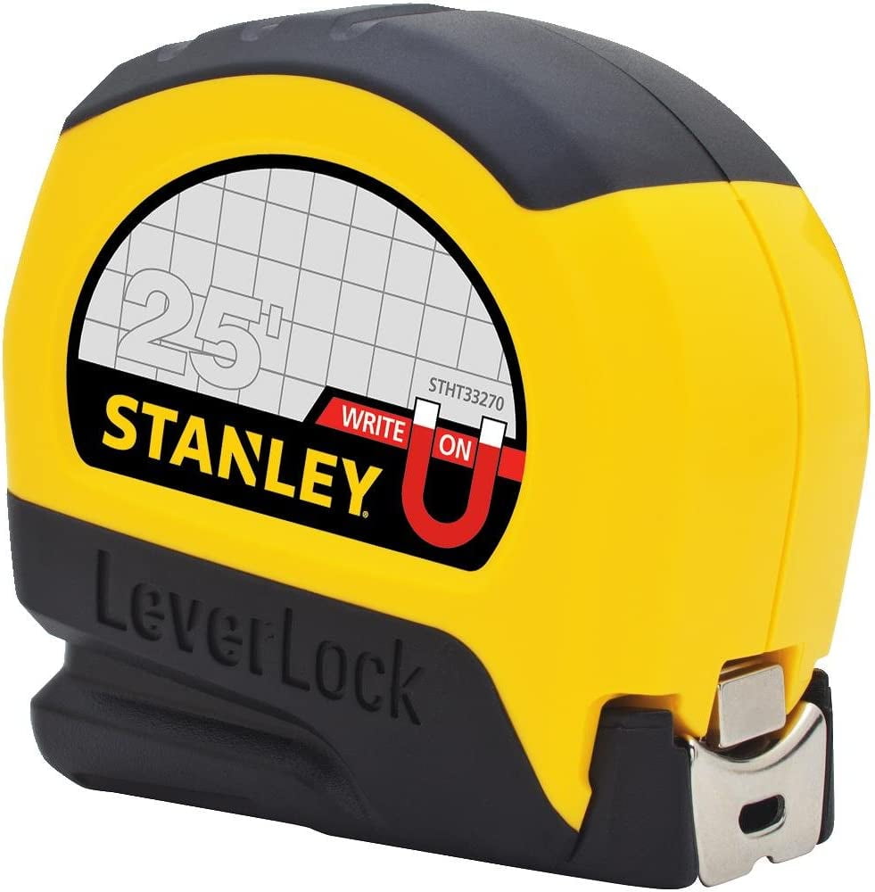 STANLEY STHT33281L 25ft Lever Lock Tape Measure with Tip
