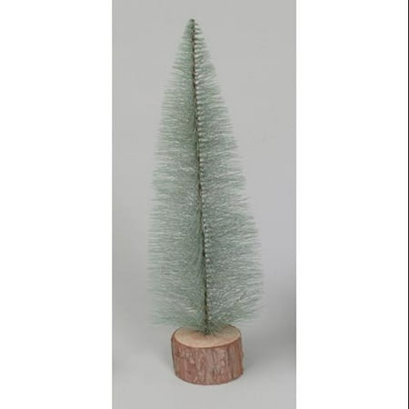 18" Blue Spruce Village Artificial Christmas Tree with Wooden Base