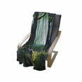 thumbnail image 4 of Woodland Soft Flannel Fleece Throw Blanket, View of a Forest Landscape Outdoor Scene, Cozy Plush for Indoor and Outdoor Use, 50" x 70", Seafoam Dark Teal, by Ambesonne, 4 of 6