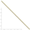 thumbnail image 5 of 10K Yellow Gold 2.25mm Diamond Cut Quadruple Rope Chain Bracelet 8 Inch, 5 of 5