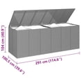thumbnail image 4 of vidaXL Garden Cushion Box PE Rattan 291x100.5x104 cm Brown, 4 of 4