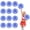 Blue+Pink+White, variant on 12 Pcs Cheerleading Pom Poms,13.7inch Cheerleading Handheld Squad Pompoms for Sports Team Cheer Spirit Games Dance Party Adults