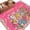 Rose Red, variant on Area Rugs 2.7'x5', Pink Spring Easter Carpet for Living Room Bedroom Dining Room, Bunny Eggs Floral Botanical Throw Kitchen Rugs Non Slip Washable Rectangle Indoor Outdoor Rugs