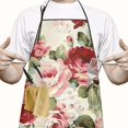 thumbnail image 2 of Pioneer Flower Floral Print Pattern Apron-Garden Aprons for Women with Pockets-Cotton Linen Waterproof Kitchen Cooking Gardening Aprons Adjustable for Kitchen,Cooking,BBQ and Salon 33x27 Inch, 2 of 7