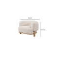 thumbnail image 5 of Benjara Kios 39 Inch Accent Chair, Soft Cream White Polyester, Natural Ash Wood, 5 of 5