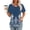 Blue, variant on Rezuofi 2 Pcs Womens Summer Tops Dressy Casual Short Sleeve Scoop Neck Pleated T Shirts Tunic Blouses Trendy Cute Print Tees